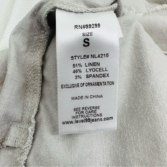 Level 99 size Small Frost Gray Linen Blend Dress - Picture 12 of 14